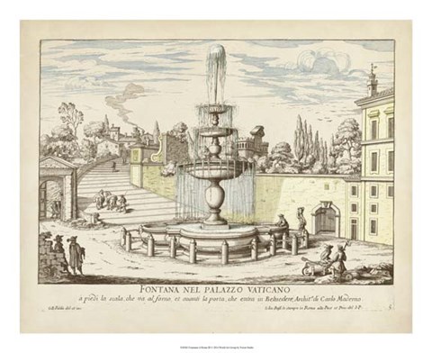 Framed Fountains of Rome III Print