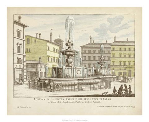 Framed Fountains of Rome IV Print