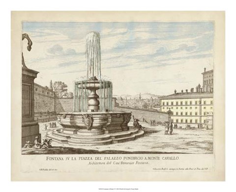 Framed Fountains of Rome V Print