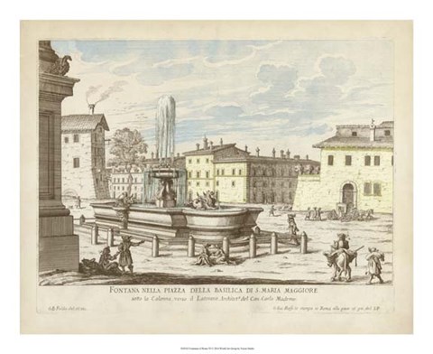 Framed Fountains of Rome VI Print