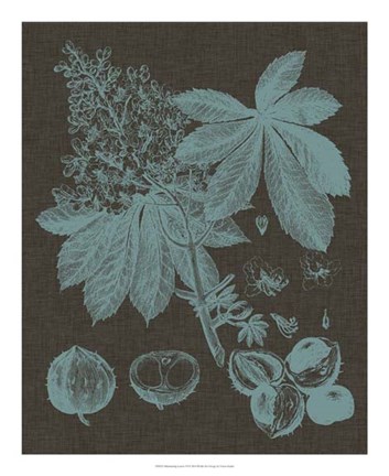 Framed Shimmering Leaves VI Print