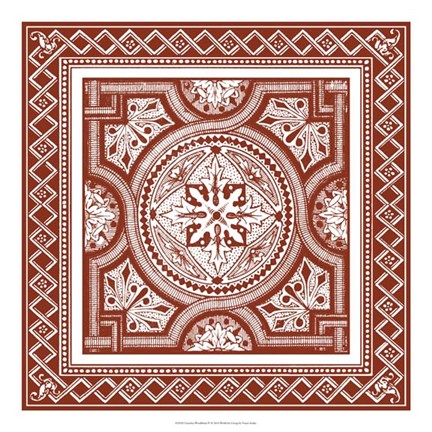 Framed Cinnabar Woodblock IV Print