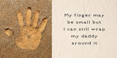 Framed My Finger May Be Small Handprint in the Sand Print