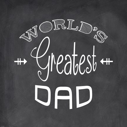 Framed World&#39;s Greatest Dad - black Print