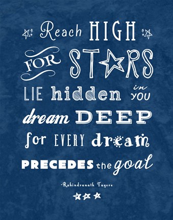 Framed Reach High For Starts Print