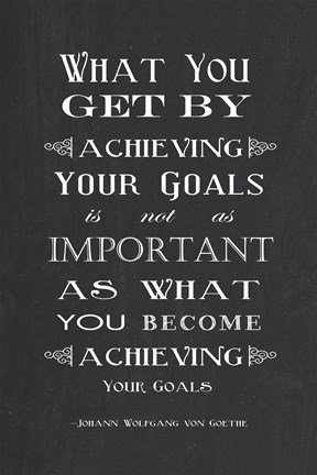 Framed Achieving Your Goals Print