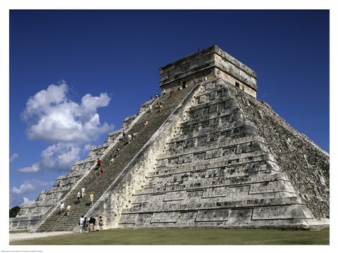 Framed El Castillo Pyramid Print