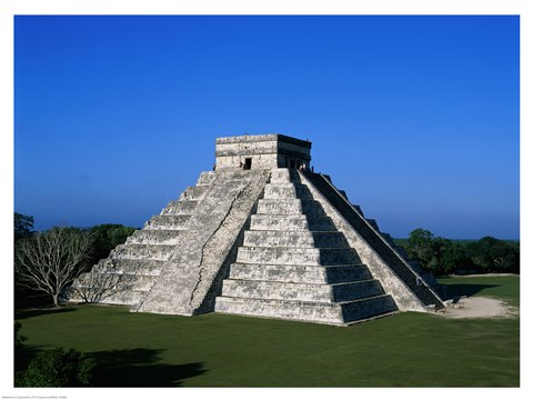 Framed High angle view of a pyramid, El Castillo Print