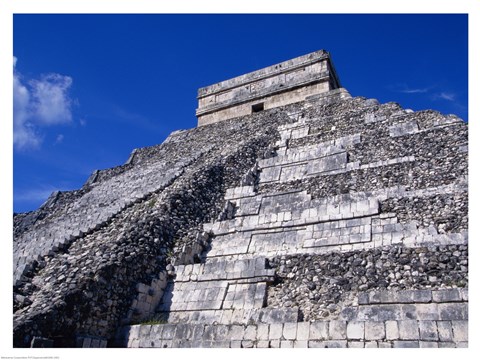 Framed El Castillo Chichen Itza up close Print