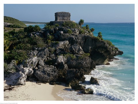 Framed Ruins on a cliff, El Castillo Print