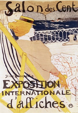 Framed Poster advertising the &#39;Exposition Internationale d&#39;Affiches&#39;, Paris, c.1896 Print