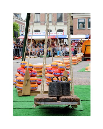 Framed Dutch Cheese Market photograph Print