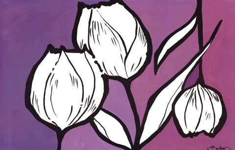 Framed Flowers in Unity - Purple Print