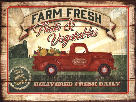 Framed Farm Fresh Produce Print