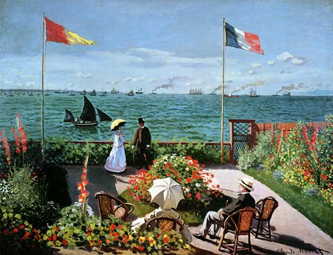 Framed Terrace at Sainte-Adresse, 1867 Print