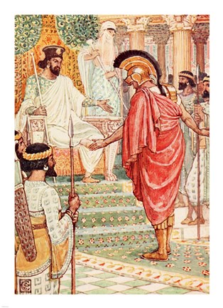 Framed He Stood Silent Before the King Print