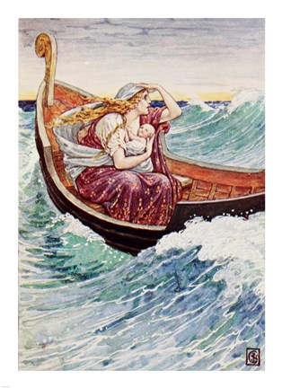 Framed Two Days and Two Nights the Boat was Hither and Hither Print