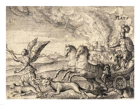 Framed Greek Gods Mars Print