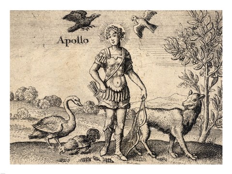 Framed Greek God Apollo Print
