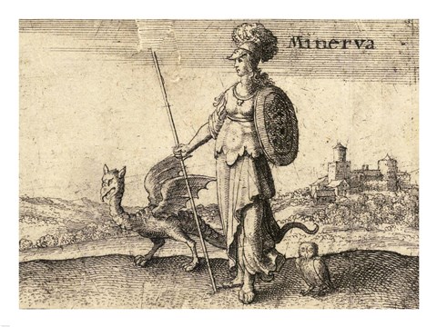 Framed Greek Gods Minerva Print
