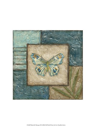 Framed Butterfly Montage II Print