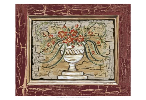 Framed Antique White Vase II Print