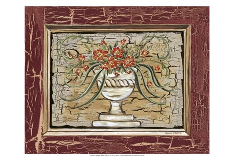 Framed Antique White Vase II Print