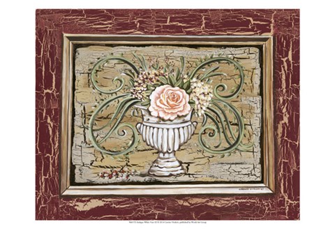 Framed Antique White Vase III Print