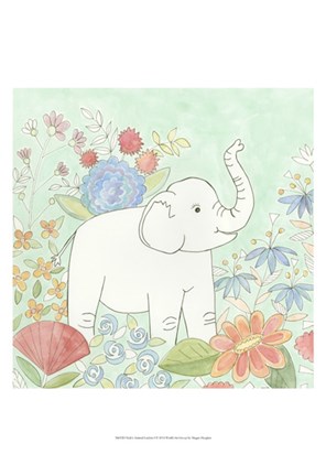 Framed Nick&#39;s Animal Garden I Print