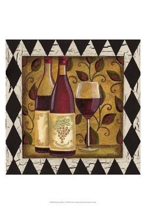 Framed Harlequin &amp; Wine I Print