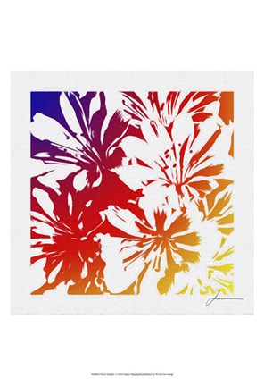 Framed Floral Brights I Print