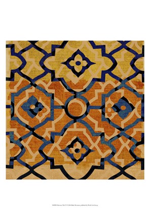 Framed Morocco Tile VI Print