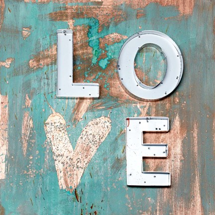Framed Love Patina I Print