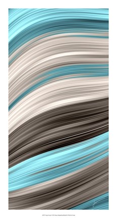 Framed Aqua Sweep I Print