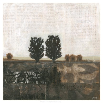 Framed Global Landscape I Print