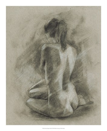 Framed Charcoal Figure Study II Print
