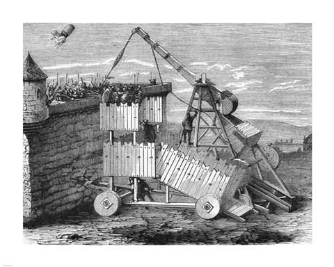 Framed Fire Catapult Print