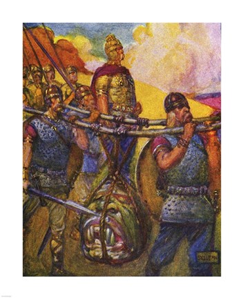 Framed Stories of Beowulf Head of Grendel Print