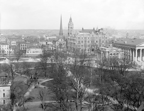 Framed Richmond, Va. black and white Print