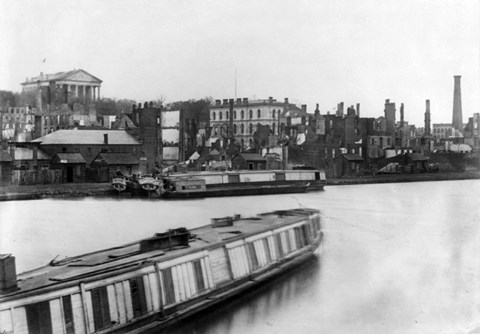 Framed Richmond, Va. 1865. Burnt district Print