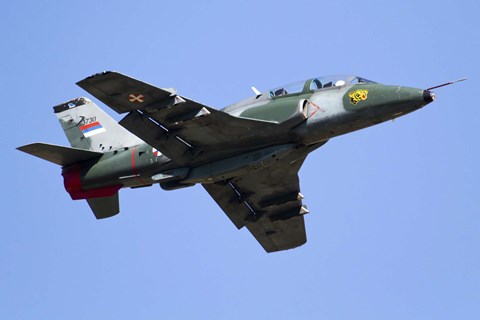 Framed Serbian Air Force Soko G-4 Super Galeb Print