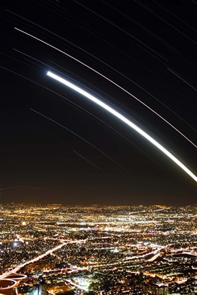 Framed Moon and Jupiter conjunction above Tehran, Iran Print