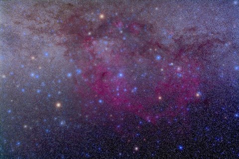 Framed extensive Gum Nebula area in the constellation Vela Print