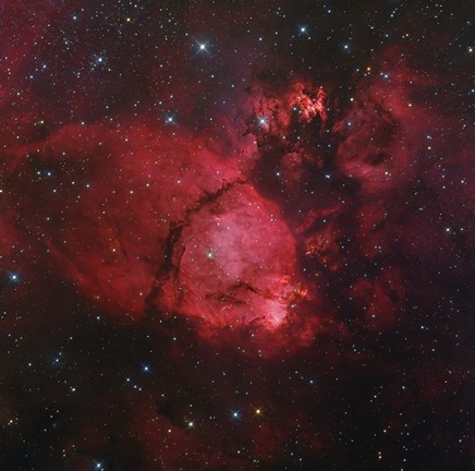 Framed NGC 896 in the Heart Nebula in Cassiopeia Print