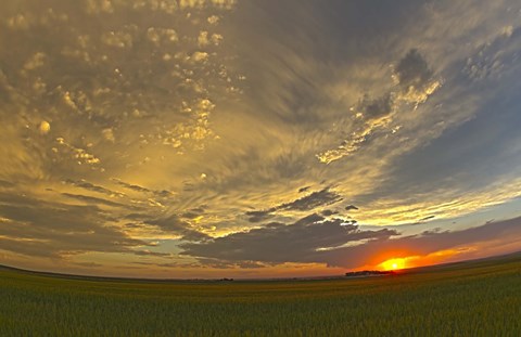 Framed Cloudscape at sunset, Alberta, Canada Print