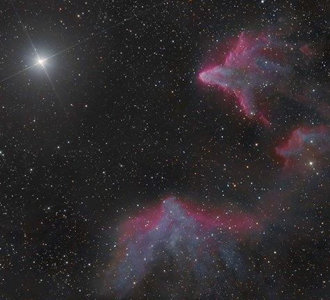 Framed IC 59 and IC 63 in Cassiopeia Print