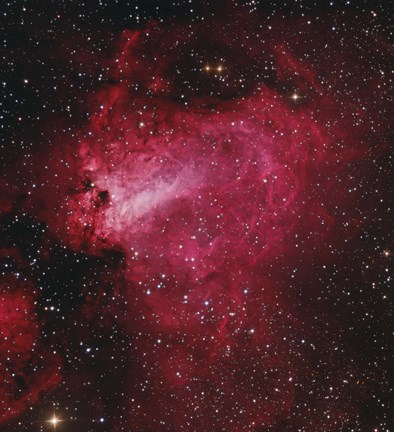 Framed Messier 17, The Swan Nebula in Sagittarius Print