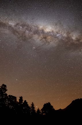 Framed center of the Milky Way above the Sierras, Argentina Print
