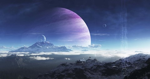 Framed Massive Lei Gong rises in the distance over the Tratung Mountains Print