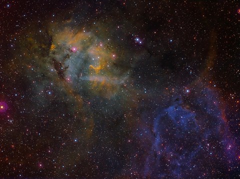 Framed Sharpless 2-132 emission nebula Print